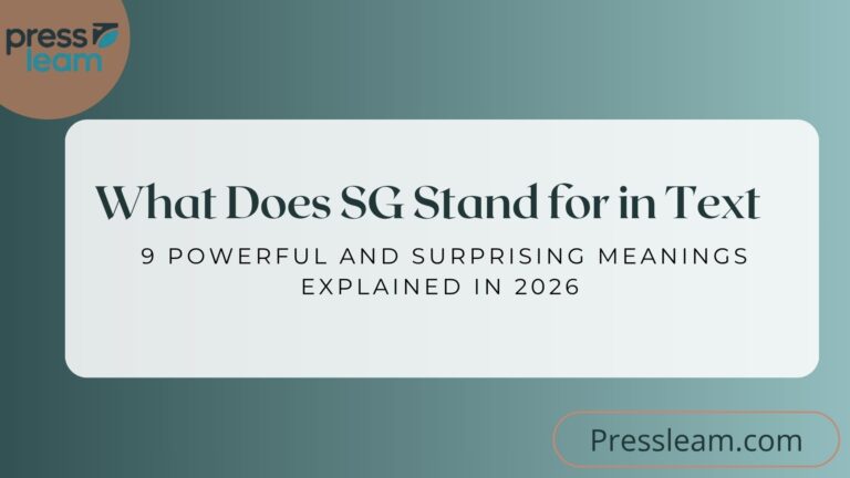 What Does SG Stand for