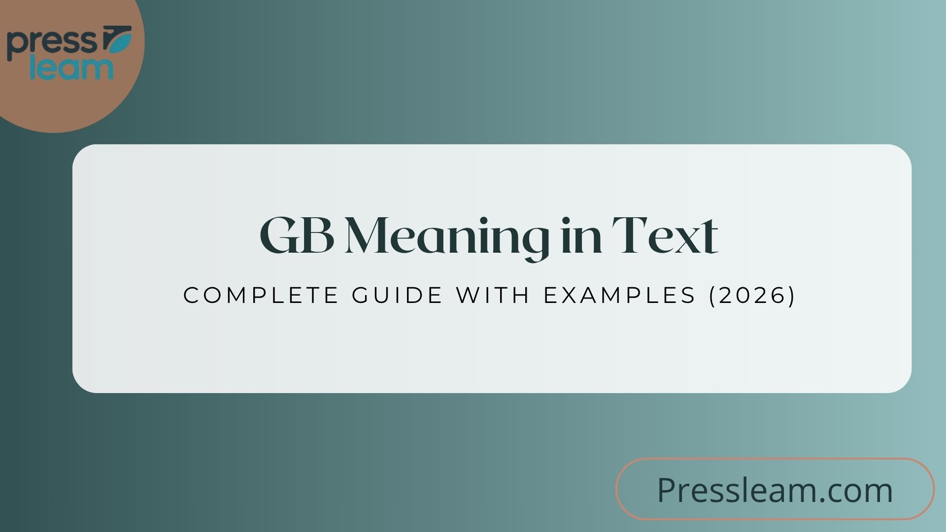 GB Meaning in Text