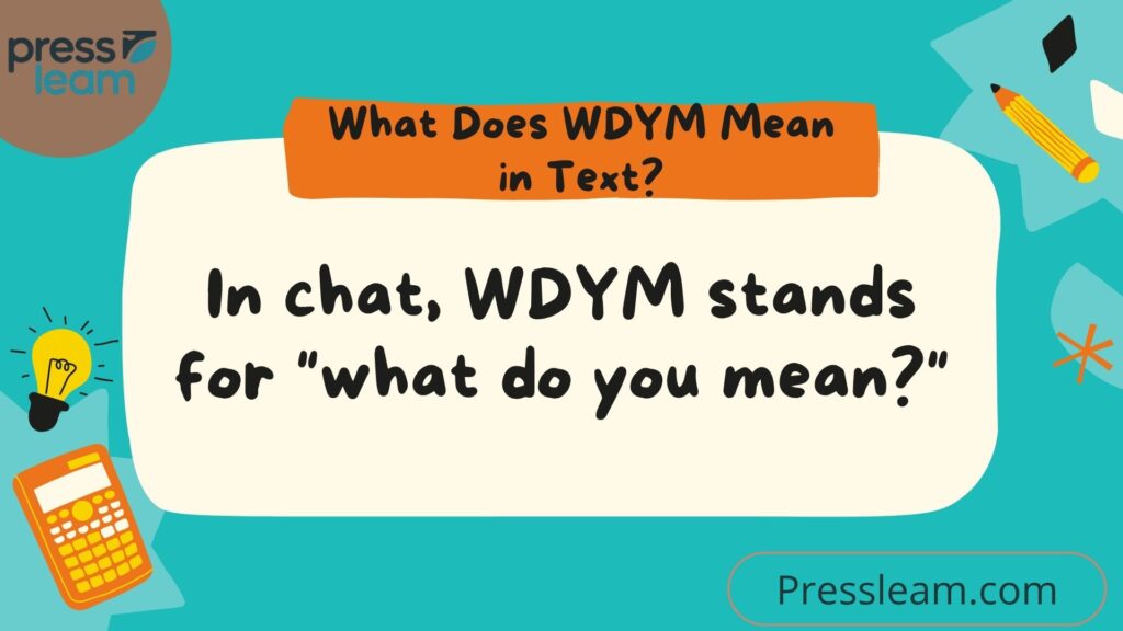 What Does WDYM Mean in Text