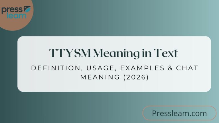 TTYSM Meaning in Text